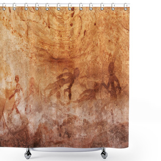 Personality  Rock Paintings Of Tassili N'Ajjer, Algeria Shower Curtains