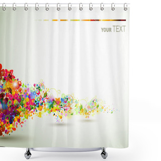 Personality  Background With Decorative Composition Shower Curtains