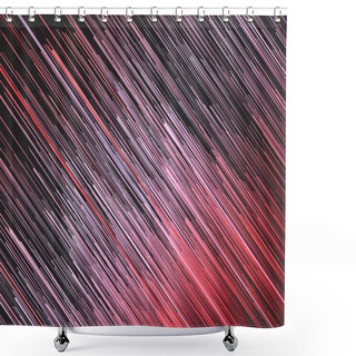 Personality  Digital Diagonal Red Lines Abstract Background. 3d Rendering Shower Curtains