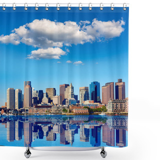 Personality  Boston Massachusetts Skyline From Harbor Shower Curtains