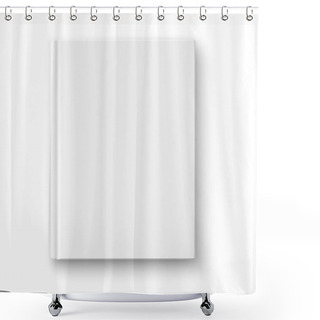 Personality  Blank Book Template With Soft Shadows. Shower Curtains