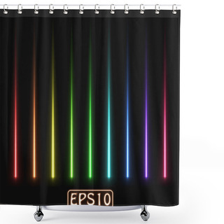 Personality  Laser Rays Shower Curtains