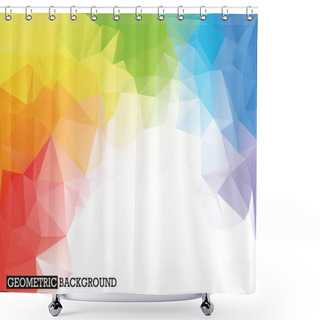 Personality  Polygonal Rainbow Background. Rainbow Colors Shower Curtains