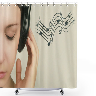 Personality  My World Of Music Shower Curtains