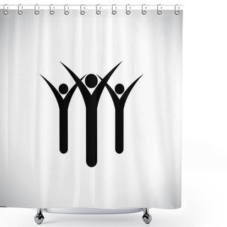 Personality  People Praying Together Or Kids & Children Enjoying - Concept Ve Shower Curtains