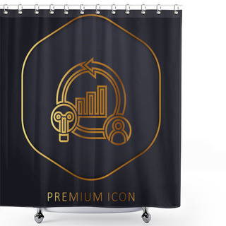 Personality  Agile Golden Line Premium Logo Or Icon Shower Curtains