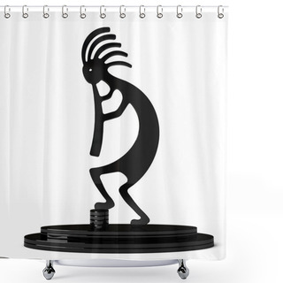Personality  Kokopelli Statue Shower Curtains