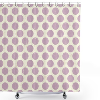Personality  Seamless Retro Grunge Polka Dots Background Shower Curtains