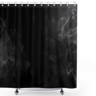 Personality  Fog Mist Haze Smoke On Black Background Shower Curtains