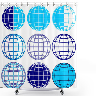 Personality  Globe Shower Curtains