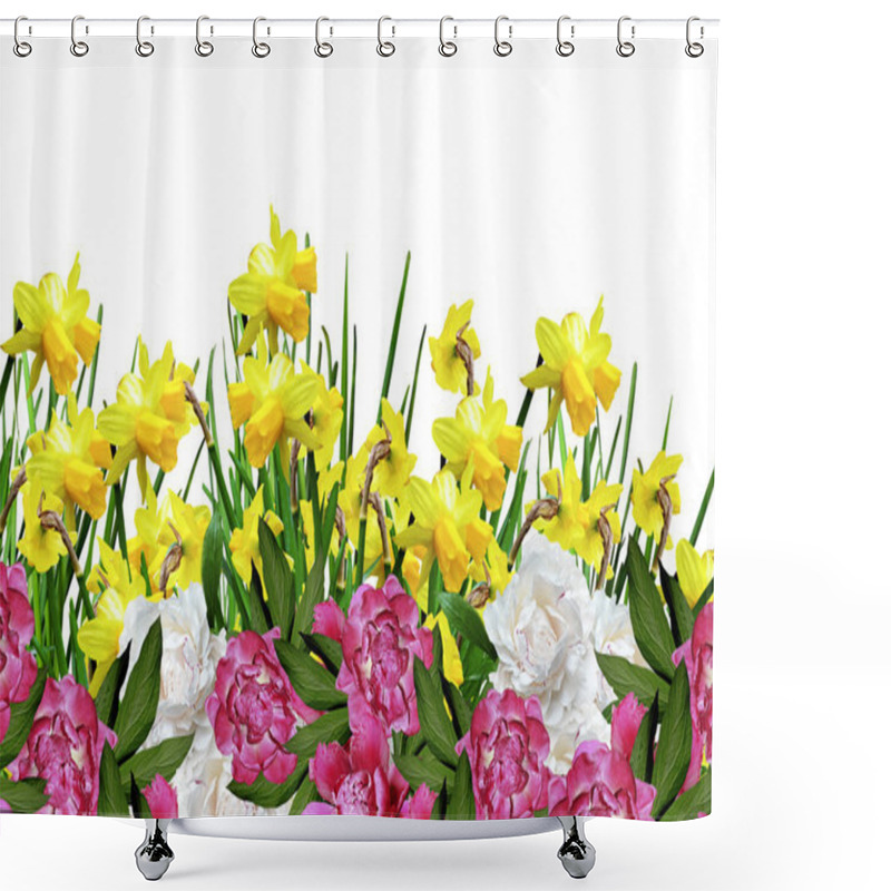 Personality  yellow flowers daffodils shower curtains
