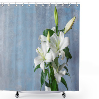 Personality  Beautiful White Lilies   Shower Curtains