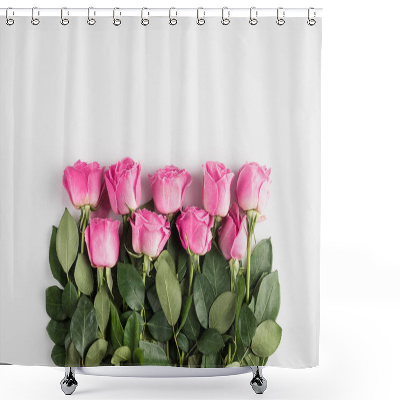 Personality  pink roses shower curtains