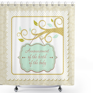 Personality  Vintage Frame Design, Vector Shower Curtains