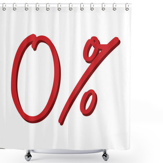 Personality  Vector Illustration Of The Zero Percent Shower Curtains