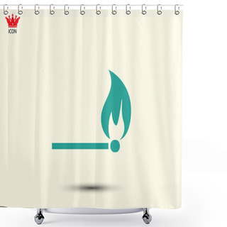 Personality  Match Icon  Illustration Shower Curtains