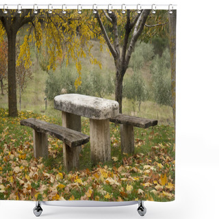 Personality  Picnic Place In A Forest Shower Curtains