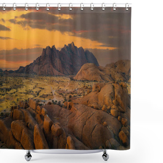 Personality  Aerial Top View Of Red Desert Safari With Sand Dune In Namibia, South Africa. Natural Landscape Background At Sunset Time. Famous Tourist Attraction. Pattern Texture Of Sand. Grand Canyon Shower Curtains