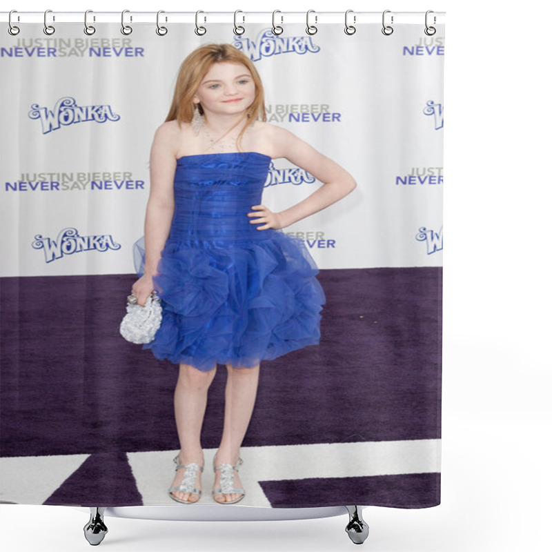 Personality  MORGAN LILY Arrives At Paramount Pictures Justin Bieber: Never Say Never Premiere Shower Curtains