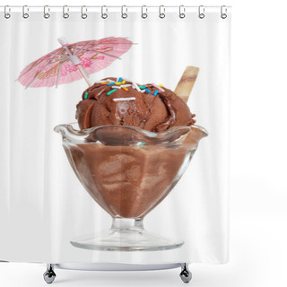 Personality  Chocolate Sundae With Colorful Sprinkles Shower Curtains