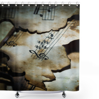 Personality  Music Background.Vintage. Shower Curtains