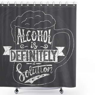 Personality  Hand- Drawn Lettering On The Chalkboard Shower Curtains