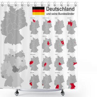 Personality  Germany And Federal States Shower Curtains