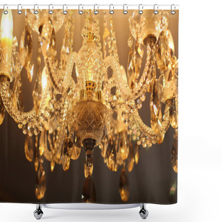 Personality  Royal Vintage Crystal Chandelier Shower Curtains
