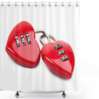 Personality  Two Linked To Each Other In The Form Of The Castle Of Hearts Shower Curtains