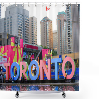 Personality  TORONTO,CANADA-JULY 9,2015: Panoramic View Of The New Toronto Si Shower Curtains