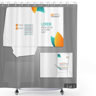 Personality  Corporate Identity. Editable Corporate Identity Template. Folder Template Design Shower Curtains