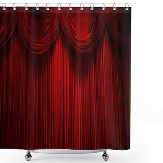 Personality  Red Velvet Stage Theater Curtains Shower Curtains