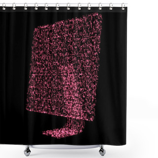 Personality  Pink Shimmering Computer Screen Shower Curtains