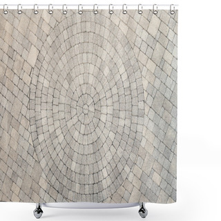 Personality  Center View Of Patio Circle Design Overhead View Shower Curtains