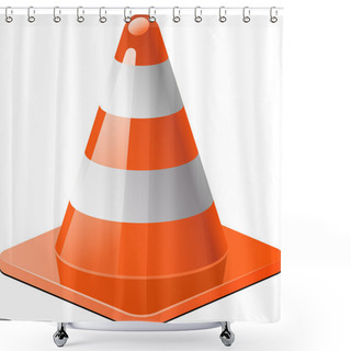 Personality  Traffic Cone Shower Curtains