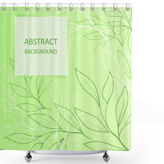 Personality  Floral Green Pattern, Vector Shower Curtains