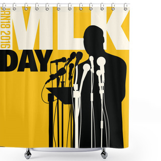 Personality  Illustration For Martin Luther King Day, January 18, 2016. Shower Curtains
