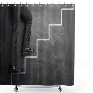 Personality  Climbing At The Career Steps Shower Curtains