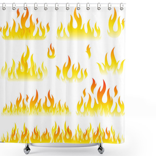 Personality  Flame Design Element Shower Curtains