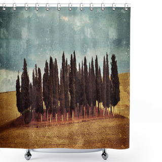 Personality  Tuscan Rural Landscape Shower Curtains