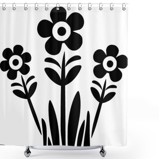 Personality  Flowers - High Quality Vector Logo - Vector Illustration Ideal For T-shirt Graphic Shower Curtains