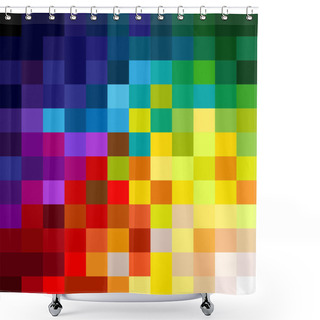 Personality  Colorful Pixels Shower Curtains