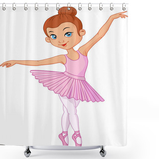 Personality  Cartoon Young Girl Ballet Dancer Shower Curtains