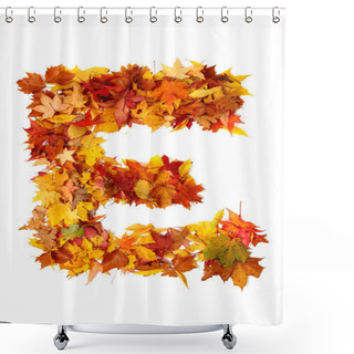 Personality  Alphabet Sign From Autumn Leaf  Shower Curtains
