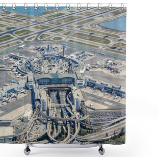 Personality  San Francisco International Airport SFO,  The Main Airport In San Francisco, California And 101 Freeway Shower Curtains