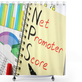 Personality  Notebook With  Sign NPS Net Promoter Score Shower Curtains