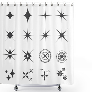 Personality  Sparkles Icon Shower Curtains