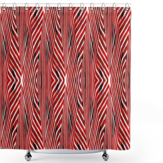 Personality  Wine Red Seamless Border Scroll. Geometric Waterco Shower Curtains