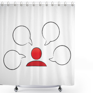 Personality  Testimonial Speech Bubbles Shower Curtains