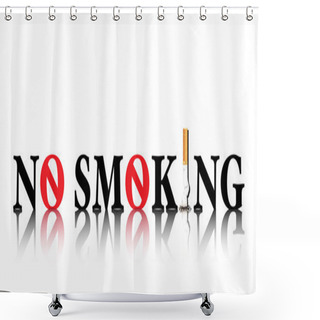 Personality  No Smoking Sign Reflected Shower Curtains